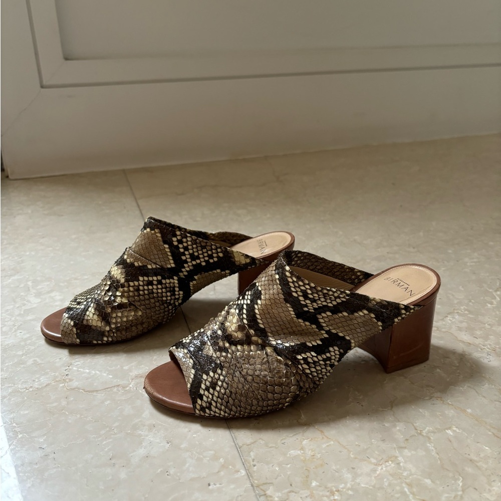 ALEXANDRE BIRMAN SNAKESKIN STACK HEEL 🖤